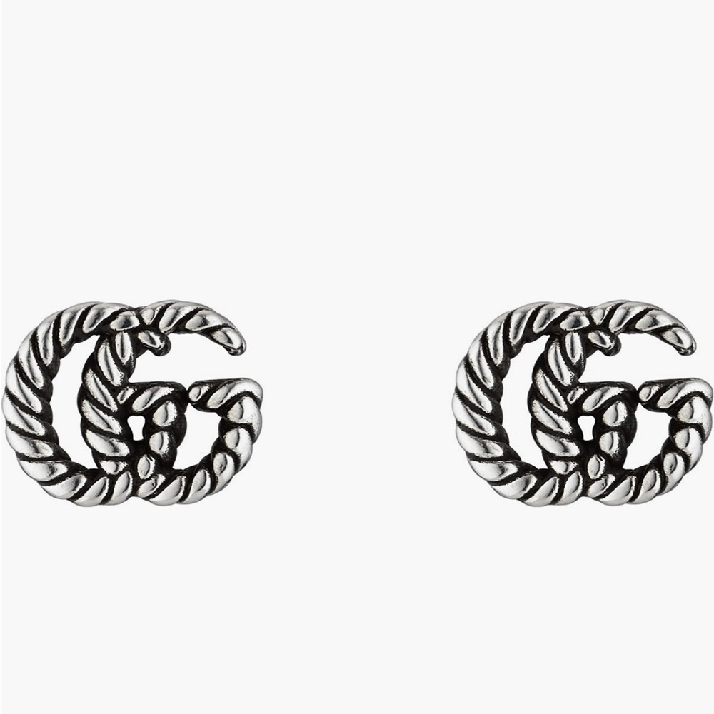 Gucci GG vintage silver stud earrings